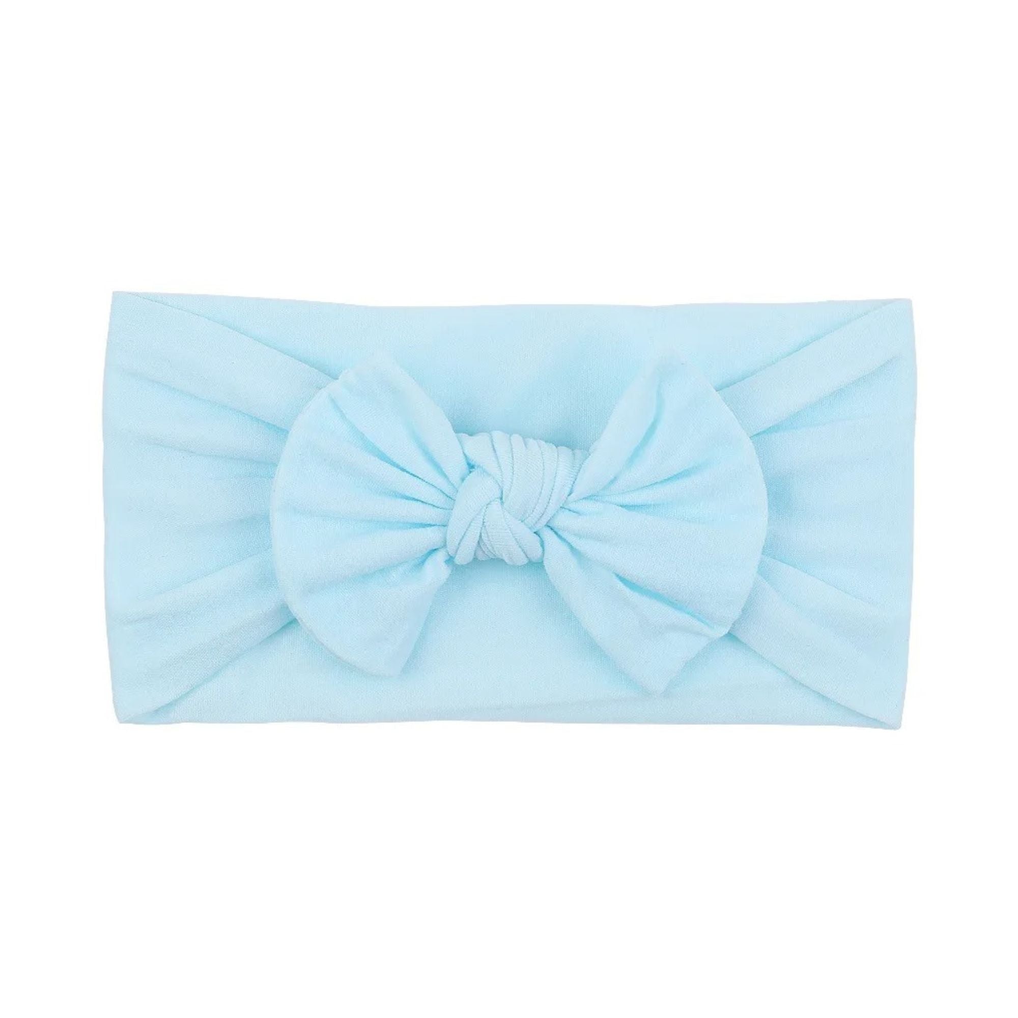 Soft Solid Colour Nylon Baby Headband in Sky