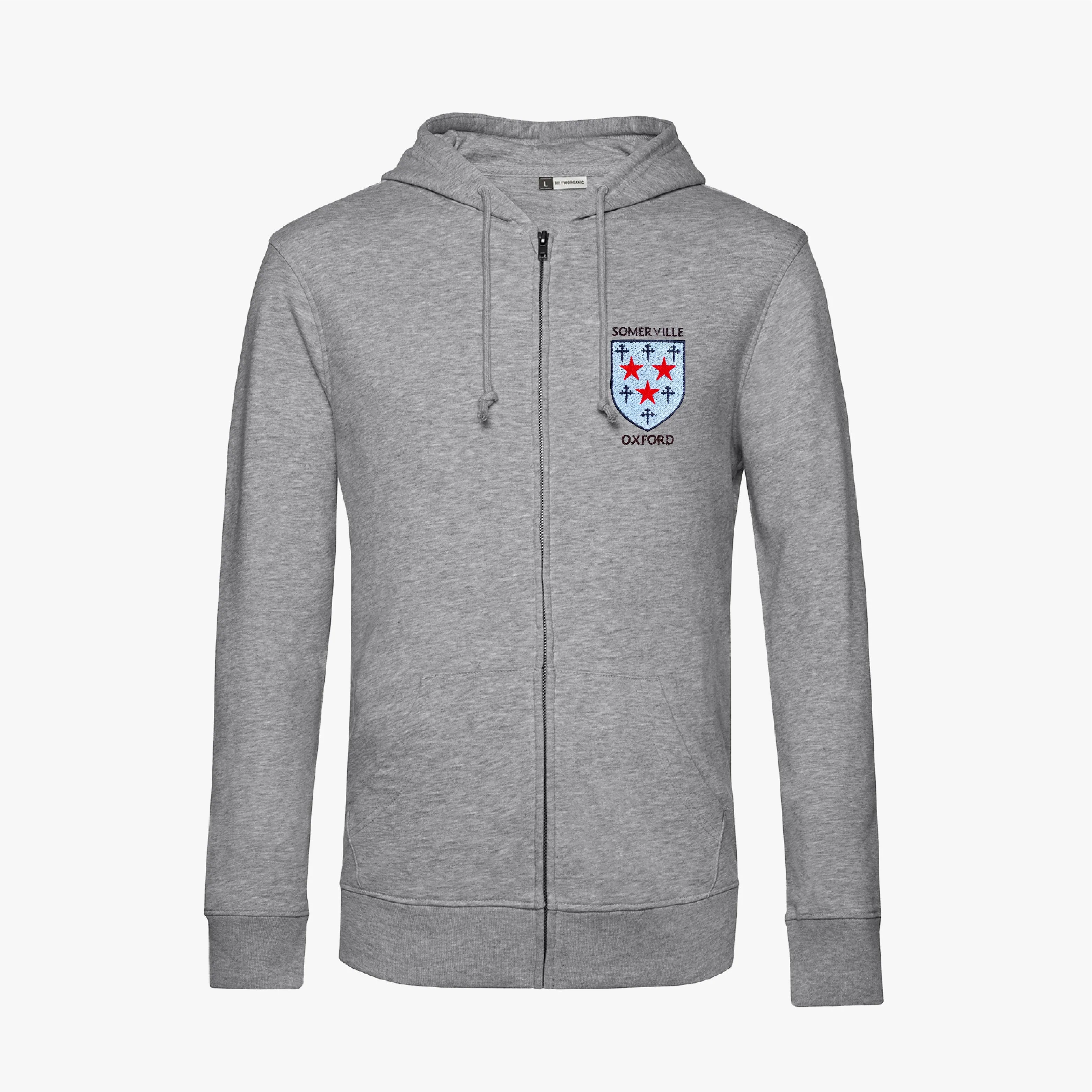 Somerville College Men's Organic Embroidered Zip Hoodie