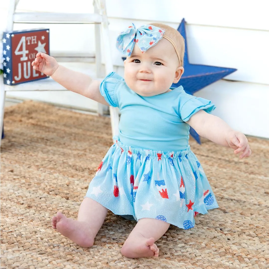 Sweet Wink Bomb Pop Tulle Bow Baby Headband