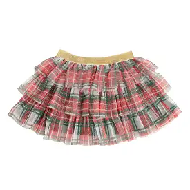 Sweet Wink - Christmas Plaid Tiered Tutu