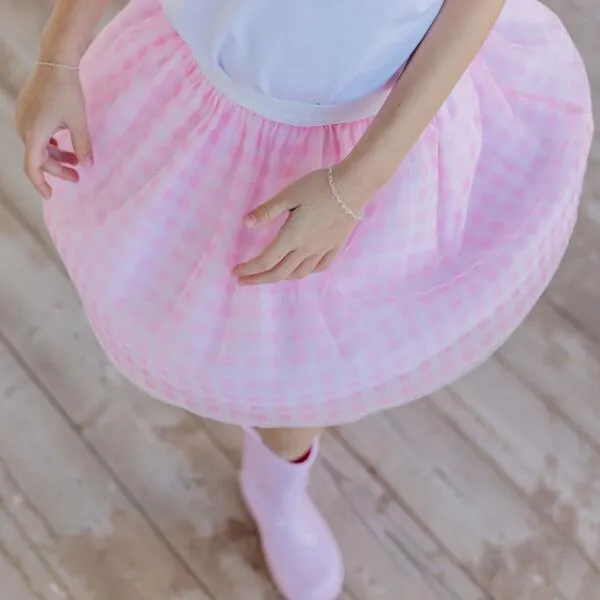 Sweet Wink Gingham Tutu, Pink