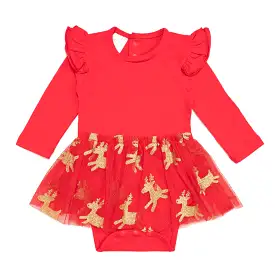 Sweet Wink -  Reindeer Long sleeve Tutu Bodysuit