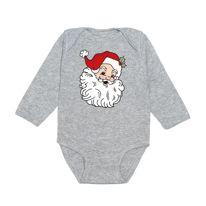 Sweet Wink - Retro Santa Long sleeve Bodysuit