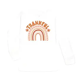 Sweet Wink - Thankful Retro Rainbow Thanksgiving Long sleeve Shirt