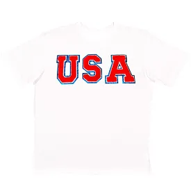 Sweet Wink USA Red Patch Adult S/S Tee - White