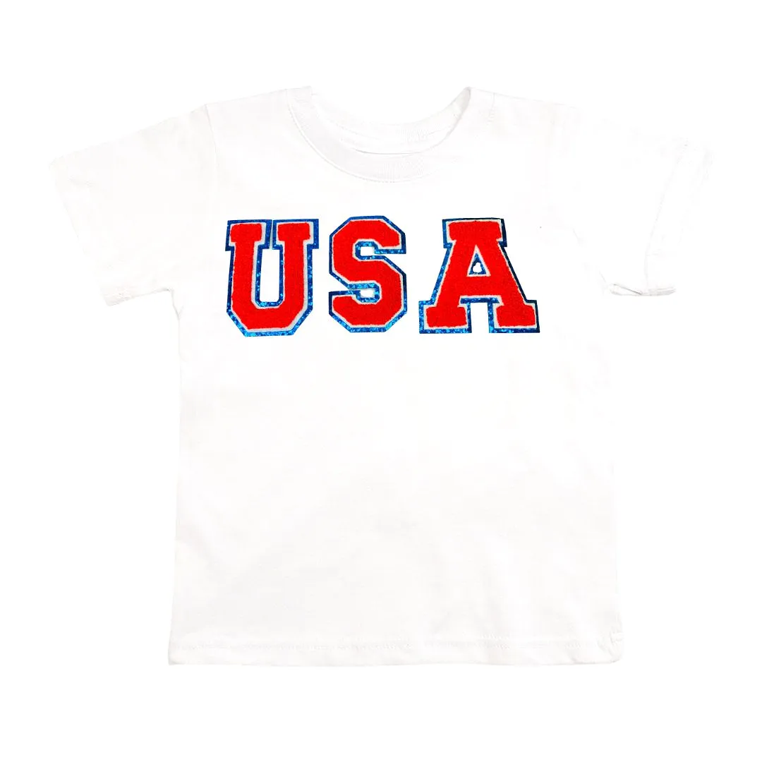 Sweet Wink USA Red Patch S/S Tee - White