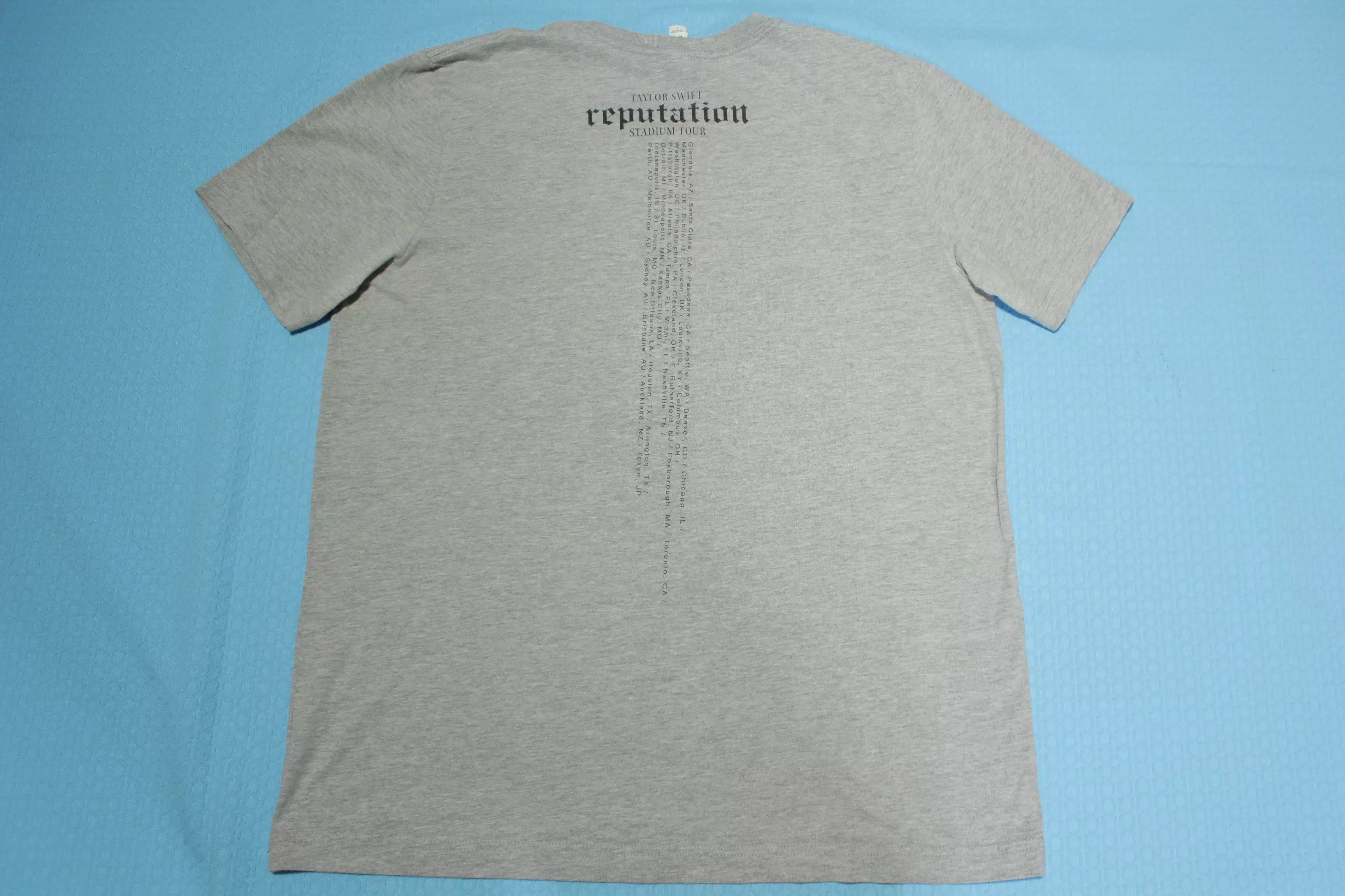 Taylor Swift 2018 Reputation Stadium Tour City Concert List T-Shirt