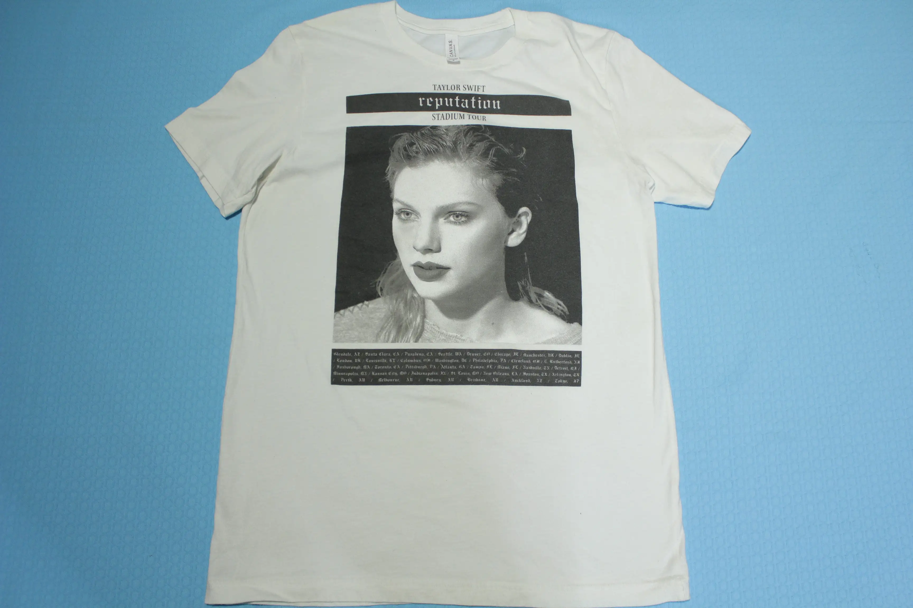 Taylor Swift 2018 Reputation Stadium Tour City Concert List T-Shirt