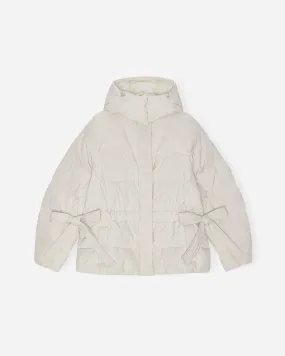 Tech Seersucker Oversized Puffer Jacket - Tofu