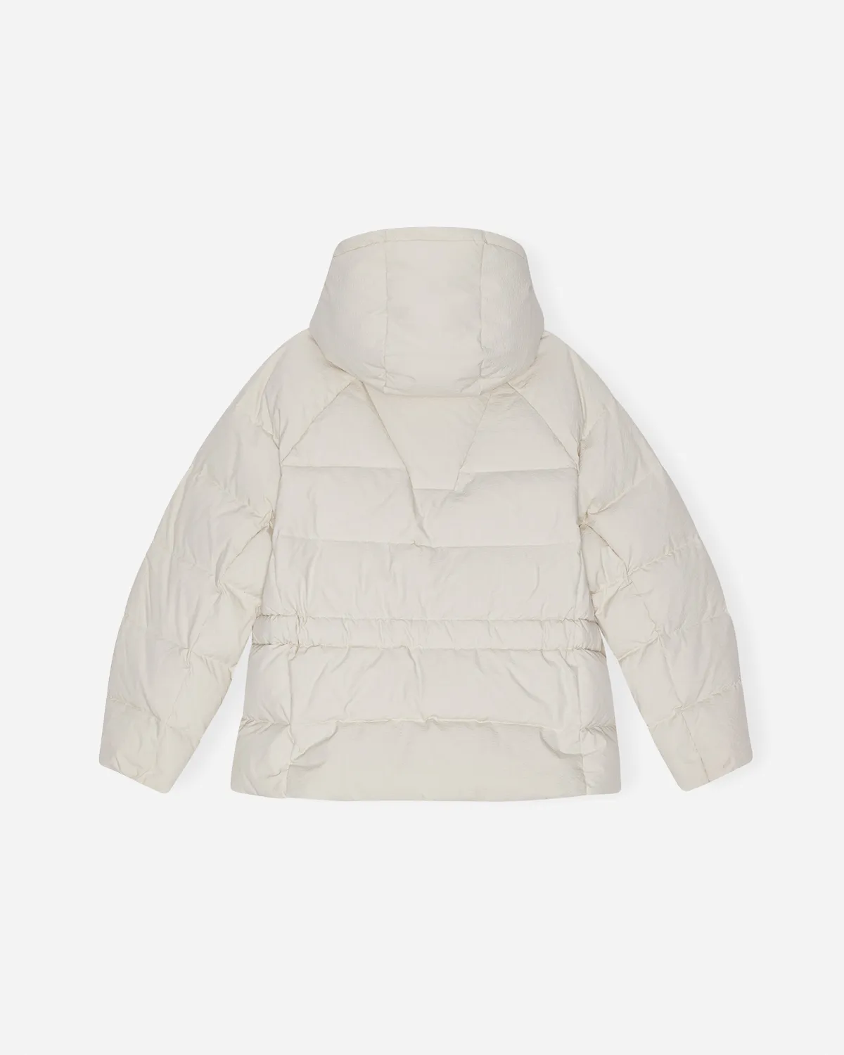 Tech Seersucker Oversized Puffer Jacket - Tofu