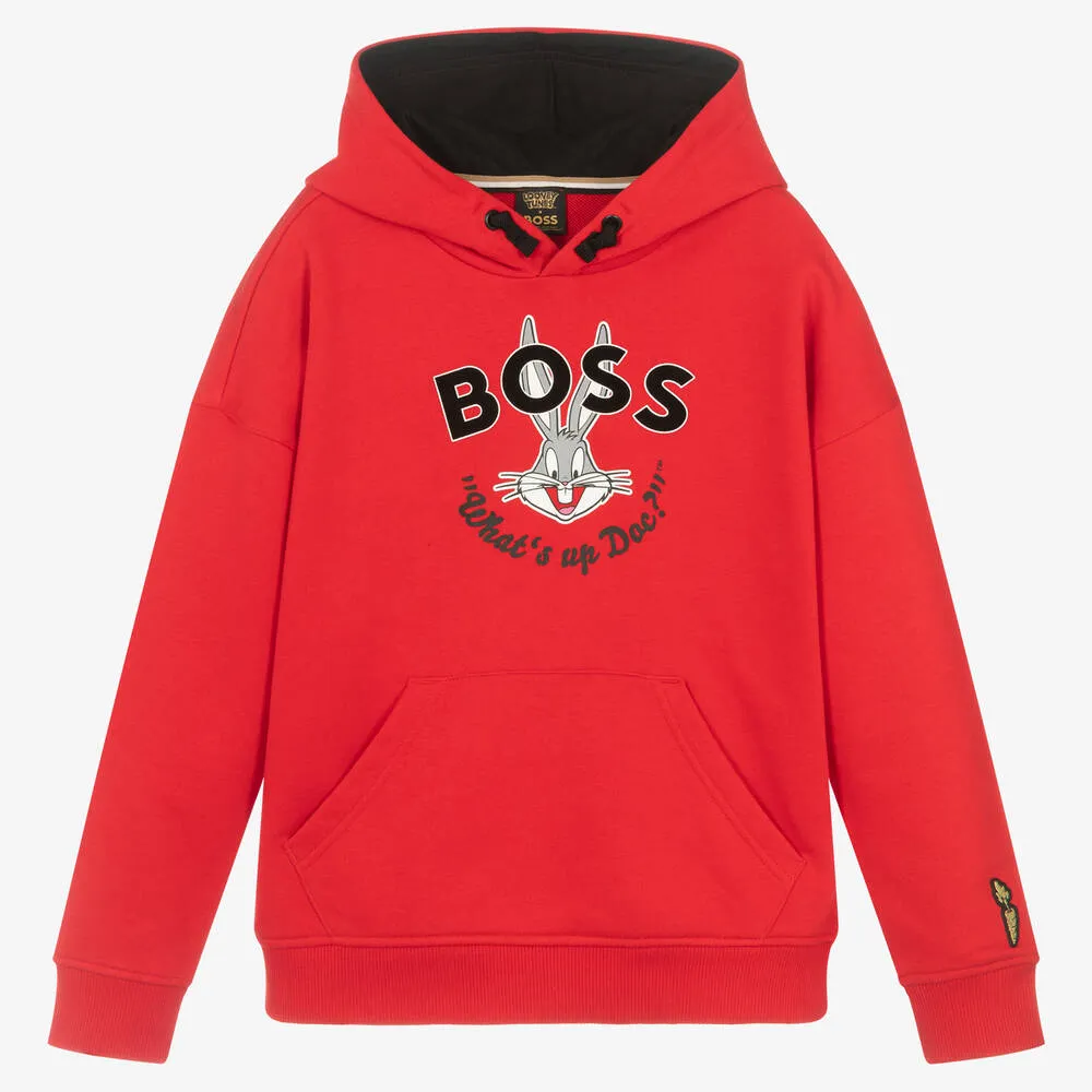 Teen Boys Red Looney Tunes™ Logo Hoodie