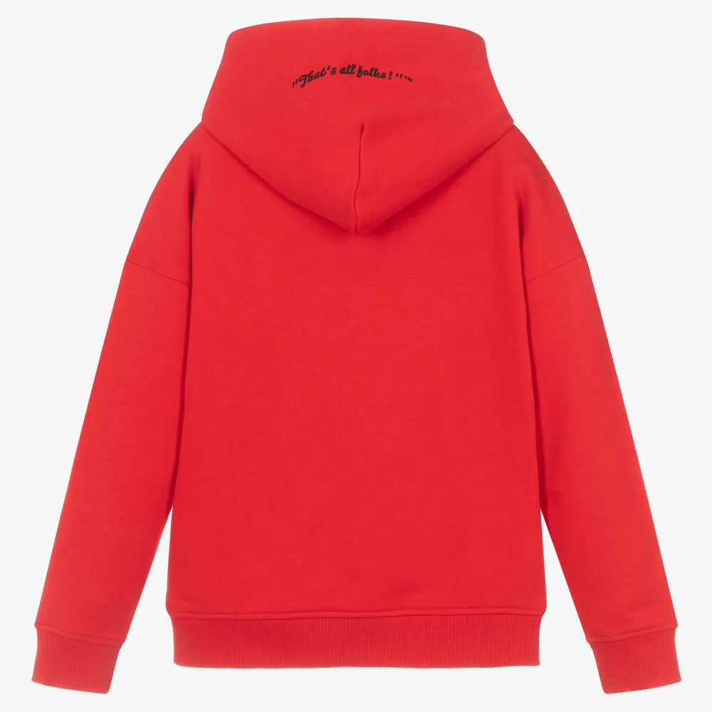 Teen Boys Red Looney Tunes™ Logo Hoodie