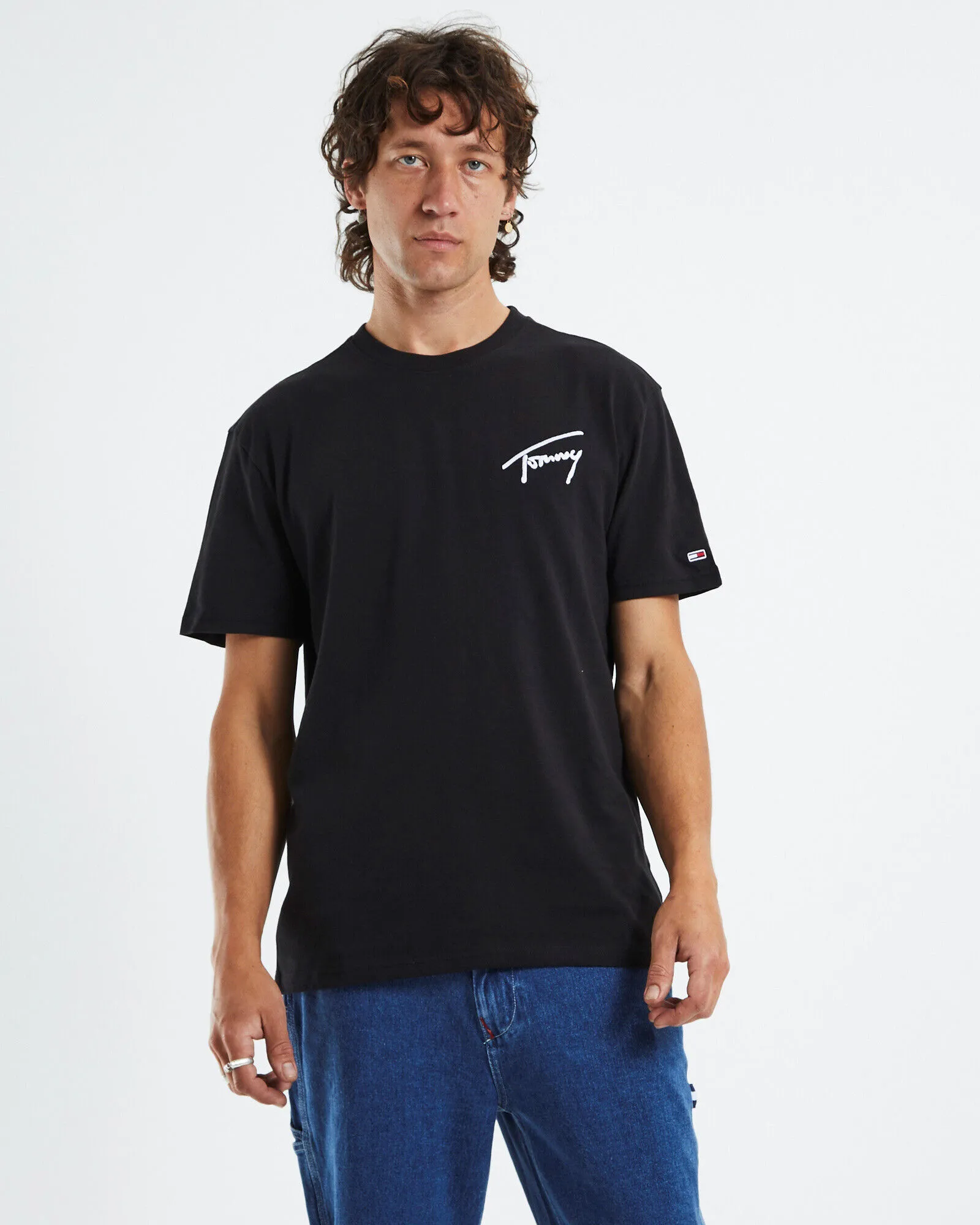 Tommy Jeans TJM Tommy Signature T-Shirt Black