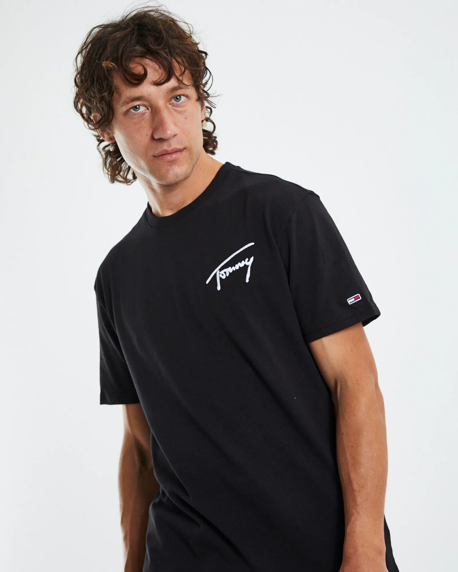 Tommy Jeans TJM Tommy Signature T-Shirt Black