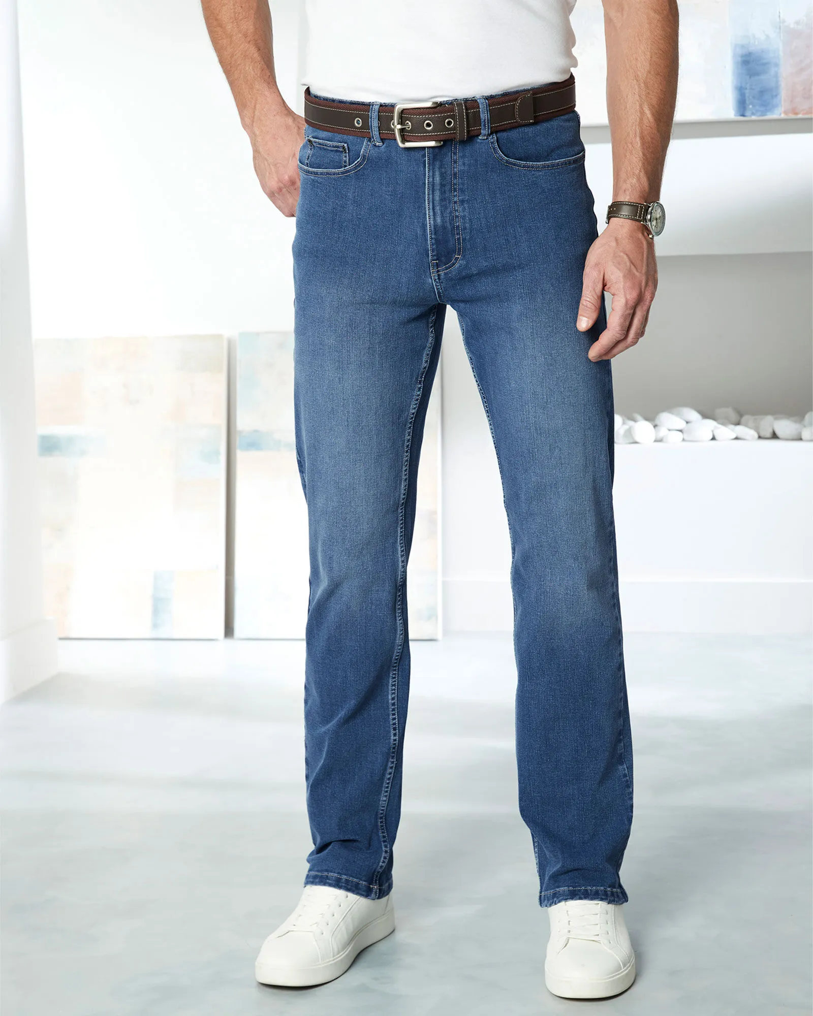 Ultimate Comfort 4-Way Stretch Straight Fit Jeans