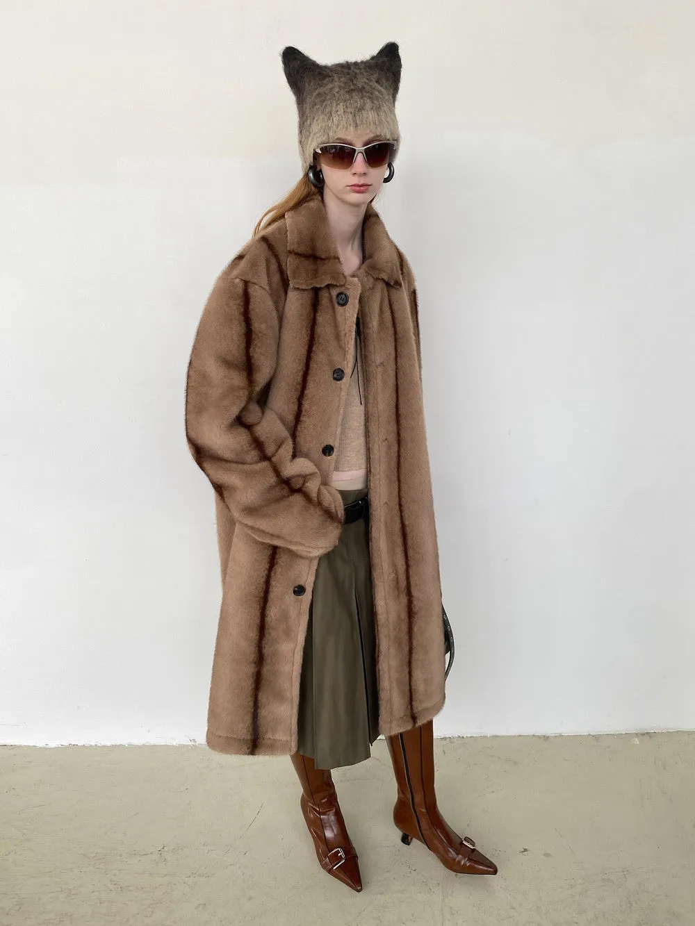 Unisex High-End Wool Warm Retro Long Boa-Coat