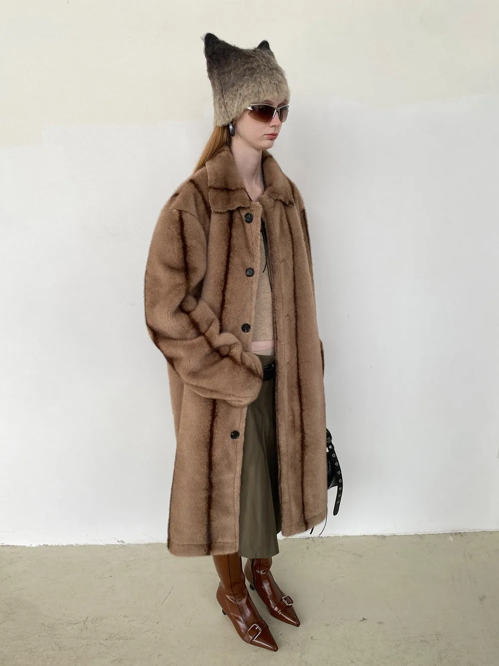 Unisex High-End Wool Warm Retro Long Boa-Coat