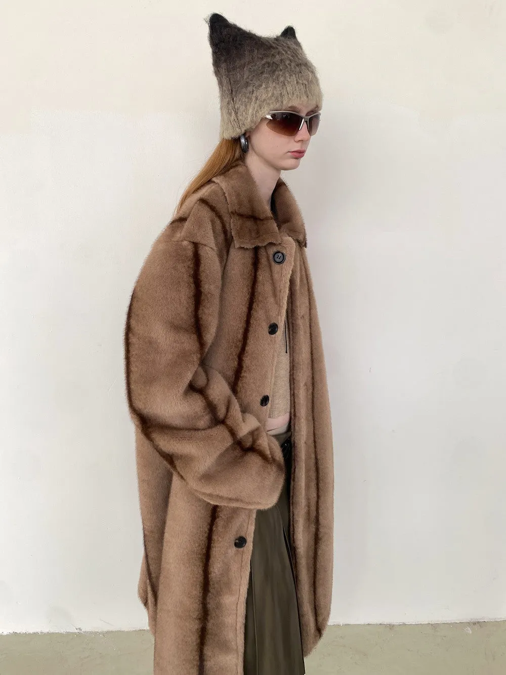 Unisex High-End Wool Warm Retro Long Boa-Coat