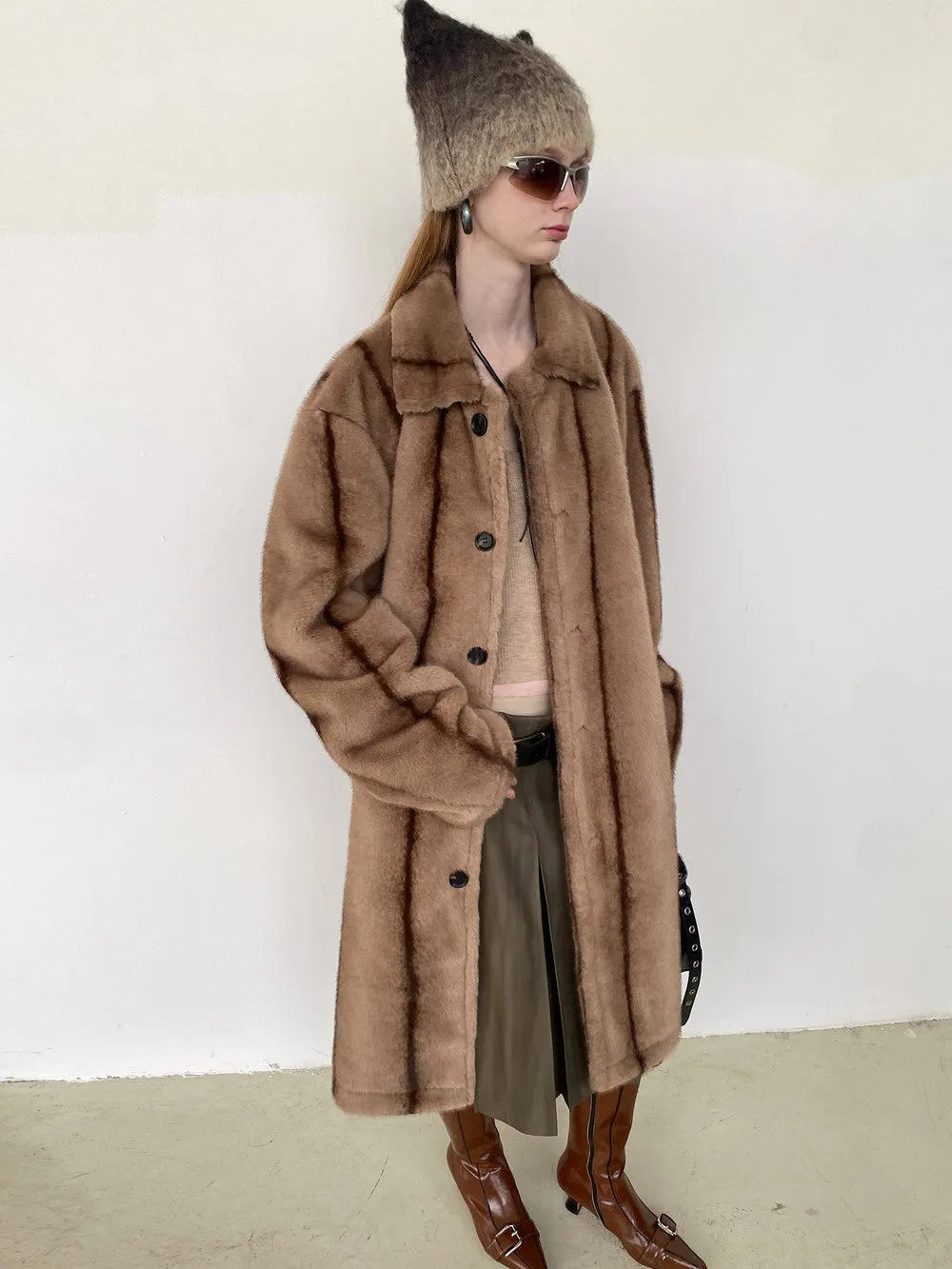 Unisex High-End Wool Warm Retro Long Boa-Coat