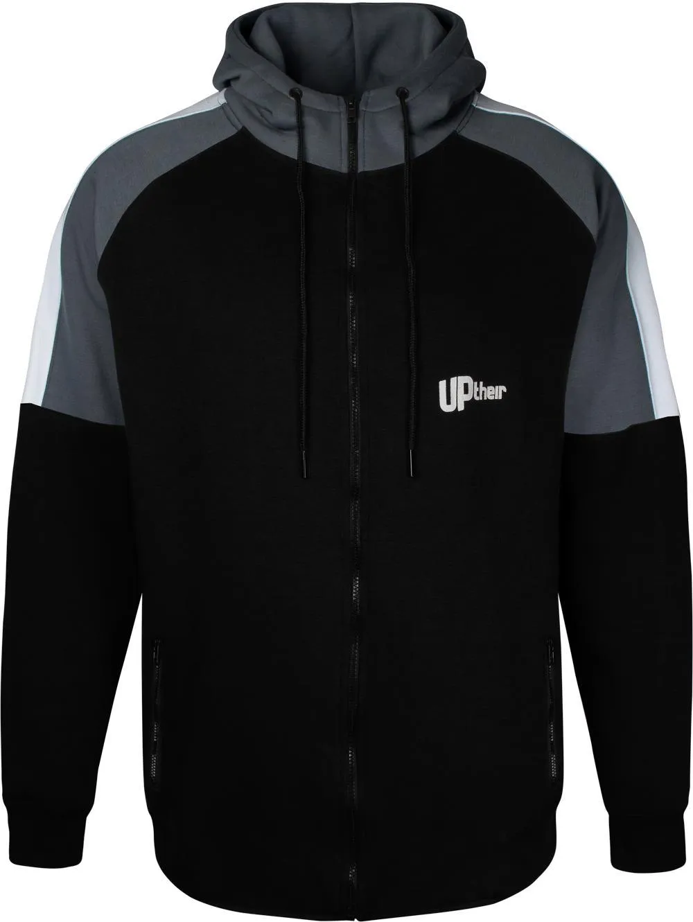 Uptheir Lightning Hoody - Black Solid Grey