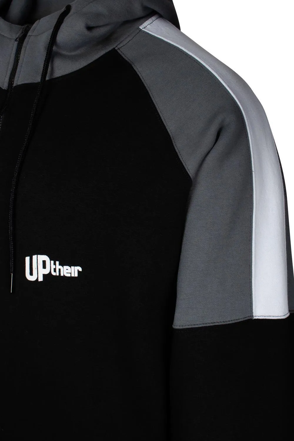 Uptheir Lightning Hoody - Black Solid Grey