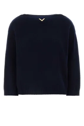 Valentino Garavani Navy Blue Cashmere Sweater