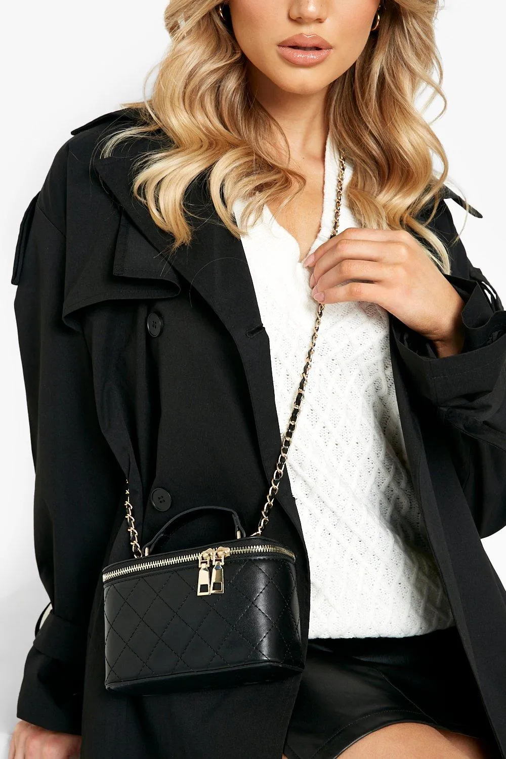 Vanity Quilted Crossbody Grab Bag