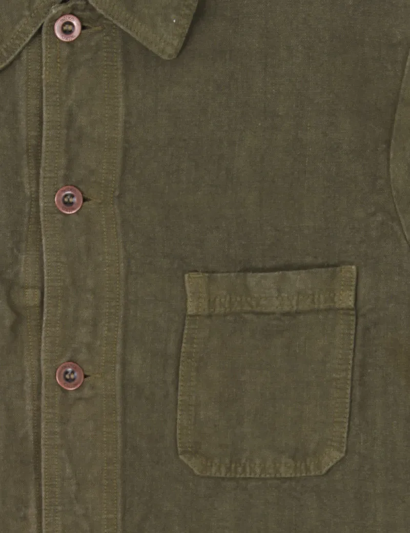 Vetra Heavy Linen Jacket Olive