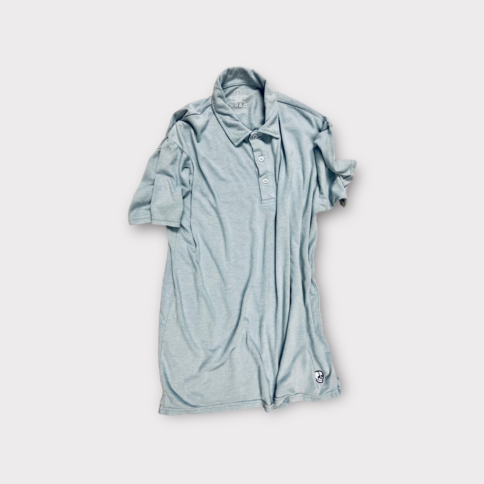 Vintage Comfort Polo- Heather Sky Blue