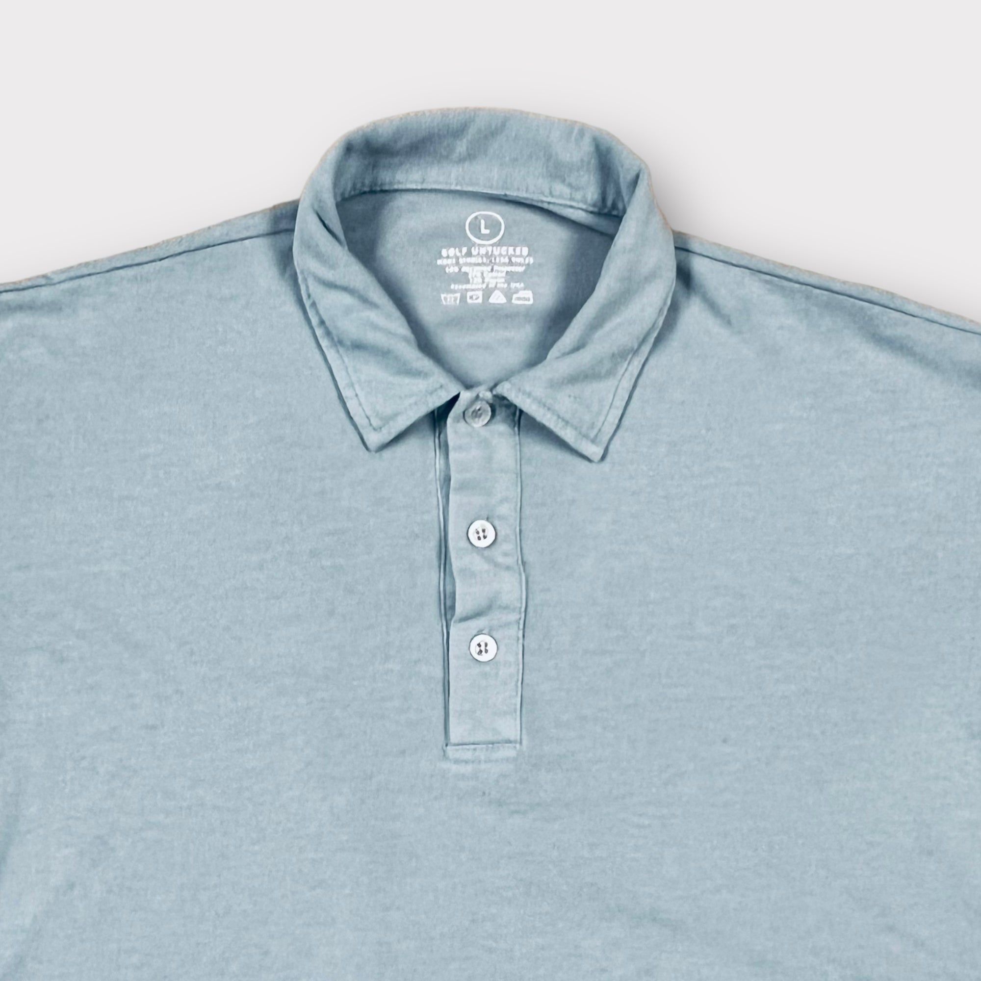 Vintage Comfort Polo- Heather Sky Blue