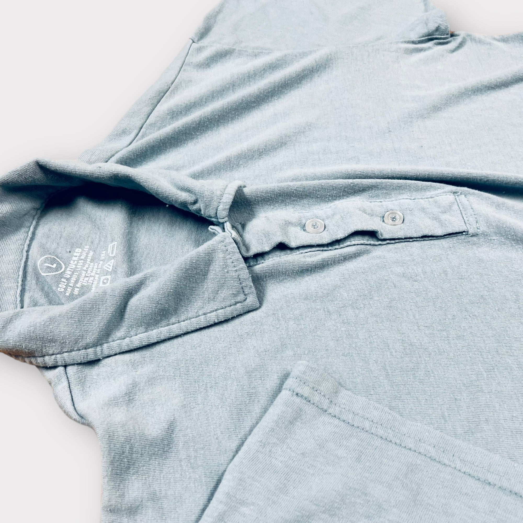 Vintage Comfort Polo- Heather Sky Blue