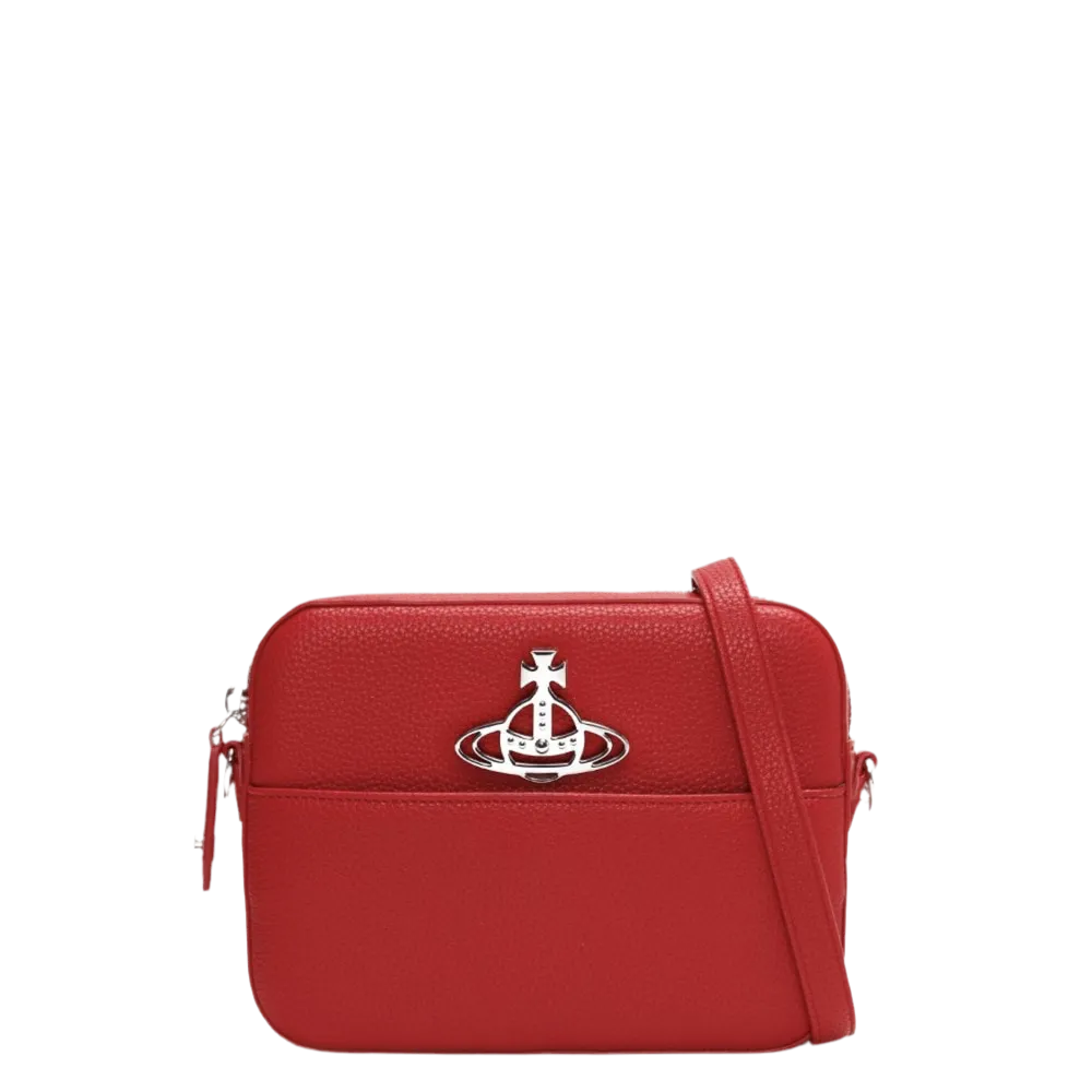 Vivienne Westwood Johanna Grain Crossbody Bag -Red