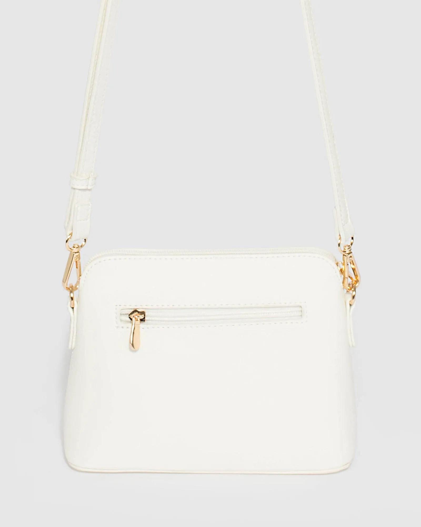 White Karen Plate Crossbody Bag