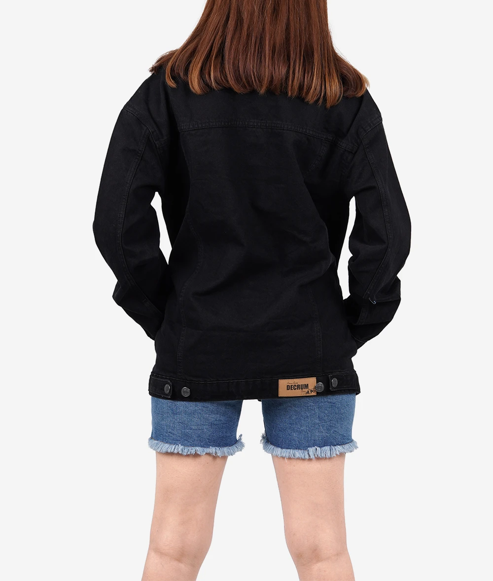 Womens Black Oversized Denim Jacket