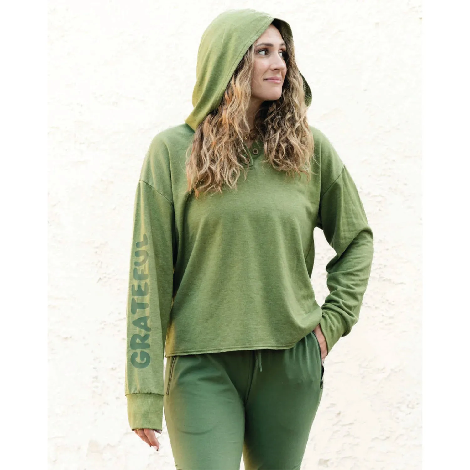 Women's Splendid Iris Emma Hoodie Grateful Olive