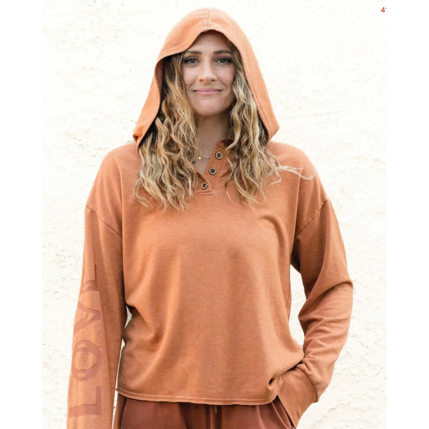 Women's Splendid Iris Emma Hoodie Love Spice