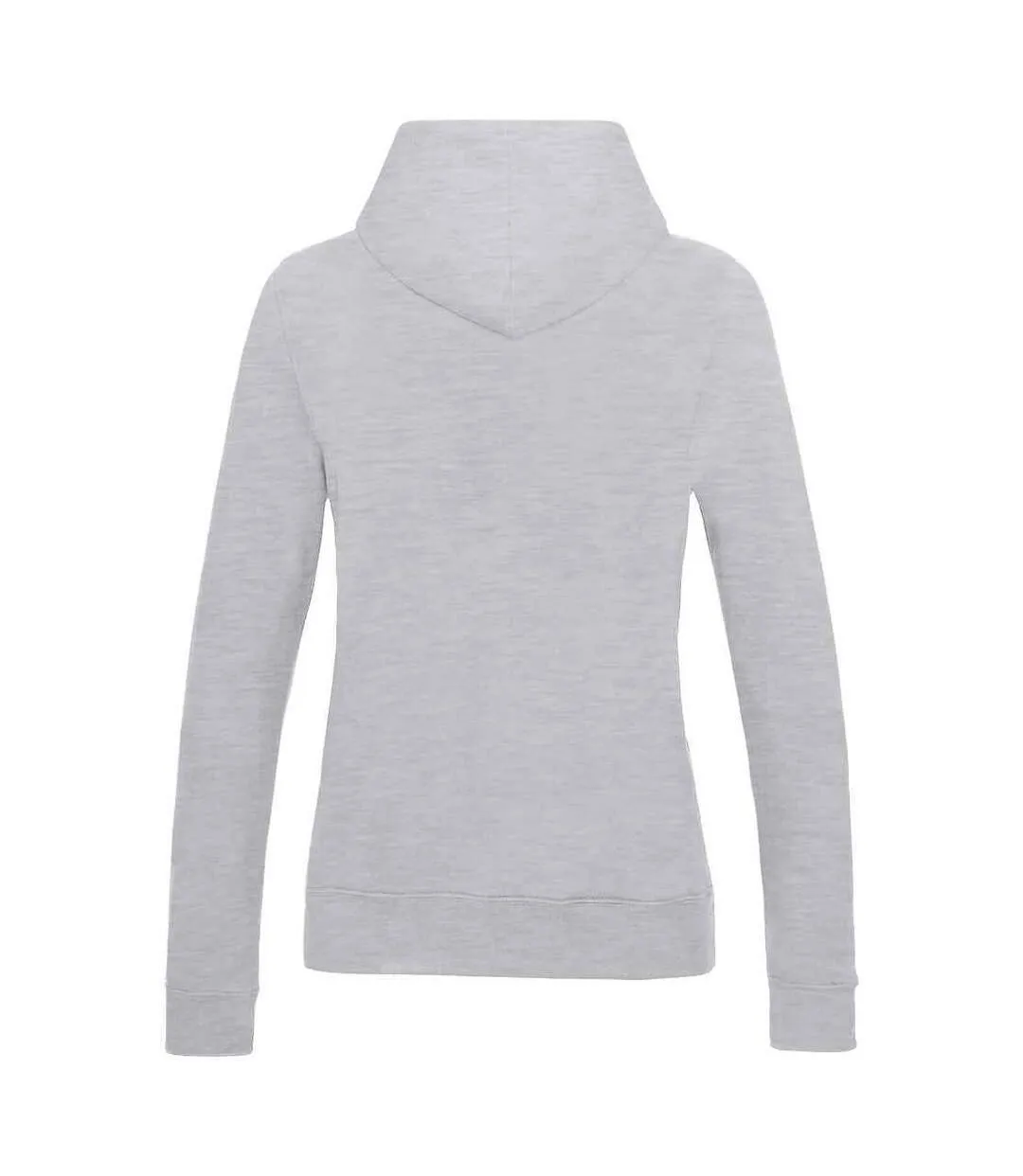 Womens/ladies college heather girlie hoodie grey Awdis